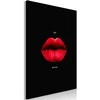 Artgeist Paveikslas - Raudona Lips (1-part) - Juodas Background with English Text