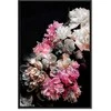 Artgeist Paveikslas - Peony Charm (1-part) - Colorful Bouquet on Juodas Background
