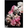 Artgeist Paveikslas - Peony Charm (1-part) - Colorful Bouquet on Juodas Background