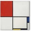 Artgeist Paveikslas - Piet Mondrian – Composition No. III, with red, mėlynas, yellow and juodas