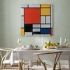Artgeist Paveikslas - Piet Mondrian – Composition with red, yellow. mėlynas and juodas