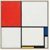 Artgeist Paveikslas - Piet Mondrian – Composition No. III, with red, mėlynas, yellow and juodas