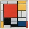 Artgeist Paveikslas - Piet Mondrian – Composition with red, yellow. mėlynas and juodas
