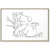 Artgeist Paveikslas - Quiet Charm of Nature (1-part) - Sleeping Koala in Juodas and Baltas