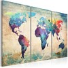 Artgeist Paveikslas - Rainbow Map (triptych)