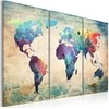 Artgeist Paveikslas - Rainbow Map (triptych)