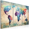 Artgeist Paveikslas - Rainbow Map (triptych)