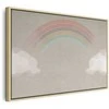 Artgeist Paveikslas - Rainy June - Colorful Rainbow Emerging from Clouds on a Bright Background