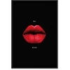 Artgeist Paveikslas - Raudona Lips (1-part) - Juodas Background with English Text