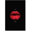 Artgeist Paveikslas - Raudona Lips (1-part) - Juodas Background with English Text