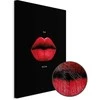 Artgeist Paveikslas - Raudona Lips (1-part) - Juodas Background with English Text