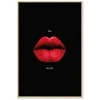 Artgeist Paveikslas - Raudona Lips (1-part) - Juodas Background with English Text