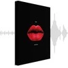 Artgeist Paveikslas - Raudona Lips (1-part) - Juodas Background with English Text