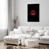 Artgeist Paveikslas - Raudona Lips (1-part) - Juodas Background with English Text