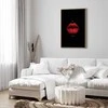 Artgeist Paveikslas - Raudona Lips (1-part) - Juodas Background with English Text