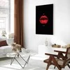 Artgeist Paveikslas - Raudona Lips (1-part) - Juodas Background with English Text