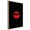 Artgeist Paveikslas - Raudona Lips (1-part) - Juodas Background with English Text