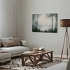 Artgeist Paveikslas - Retro Landscape Grove Trees and Pond in Patinated Shades of Žalias