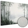 Artgeist Paveikslas - Retro Landscape Grove Trees and Pond in Patinated Shades of Žalias