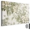 Artgeist Paveikslas - Retro Vintage Flowers in Delicate Kreminis and Žalias Colors