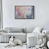 Artgeist Paveikslas - Rožinė and mėlynas marble - abstract watercolour with auksinis accents