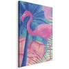 Artgeist Paveikslas - Rožinė Flamingo - Abstract Flamingo Against Palms and Ice Cubes