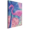 Artgeist Paveikslas - Rožinė Flamingo - Abstract Flamingo Against Palms and Ice Cubes