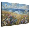 Artgeist Paveikslas - Seascape – wildflowers and a view of the rough sea