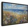 Artgeist Paveikslas - Seascape – wildflowers and a view of the rough sea