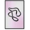 Artgeist Paveikslas - Sidabrinis Intricacies - Fluid Metallic Figure on a Gradient Background