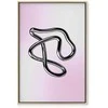 Artgeist Paveikslas - Sidabrinis Intricacies - Fluid Metallic Figure on a Gradient Background