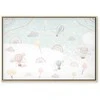 Artgeist Paveikslas - Sky with Balloons - Balloons in Subdued Colors Flying in the Sky Among Clouds Rainbows and Stars