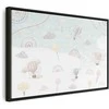 Artgeist Paveikslas - Sky with Balloons - Balloons in Subdued Colors Flying in the Sky Among Clouds Rainbows and Stars