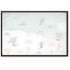 Artgeist Paveikslas - Sky with Balloons - Balloons in Subdued Colors Flying in the Sky Among Clouds Rainbows and Stars