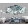 Artgeist Paveikslas - Sparkling Dandelions (5 Parts) Mėlyna Wide