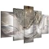 Artgeist Paveikslas - Sparkling Dandelions (5 Parts) rusvai gelsvas Wide