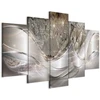Artgeist Paveikslas - Sparkling Dandelions (5 Parts) rusvai gelsvas Wide