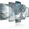 Artgeist Paveikslas - Sparkling Dandelions (5 Parts) Mėlyna Wide