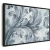 Artgeist Paveikslas - Stone Baroque Ornaments in Light Shades of Gray-Mėlyna