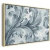 Artgeist Paveikslas - Stone Baroque Ornaments in Light Shades of Gray-Mėlyna