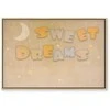 Artgeist Paveikslas - Sweet Dreams - Pastel Inscription Surrounded by the Moon and Stars