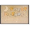 Artgeist Paveikslas - Sweet Dreams - Pastel Inscription Surrounded by the Moon and Stars