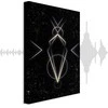 Artgeist Paveikslas - Symmetry of Shapes (1-part) - Graphic Motif in Juodas Shade