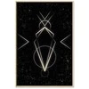 Artgeist Paveikslas - Symmetry of Shapes (1-part) - Graphic Motif in Juodas Shade