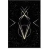 Artgeist Paveikslas - Symmetry of Shapes (1-part) - Graphic Motif in Juodas Shade