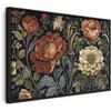 Artgeist Paveikslas - Tapestry Large Flowers Retro Floral Motif in Kilim Style
