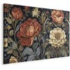Artgeist Paveikslas - Tapestry Large Flowers Retro Floral Motif in Kilim Style