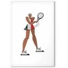 Artgeist Paveikslas - Tennis Player With a Racket on a Light Background - Illustration
