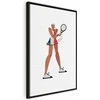 Artgeist Paveikslas - Tennis Player With a Racket on a Light Background - Illustration