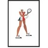 Artgeist Paveikslas - Tennis Player With a Racket on a Light Background - Illustration